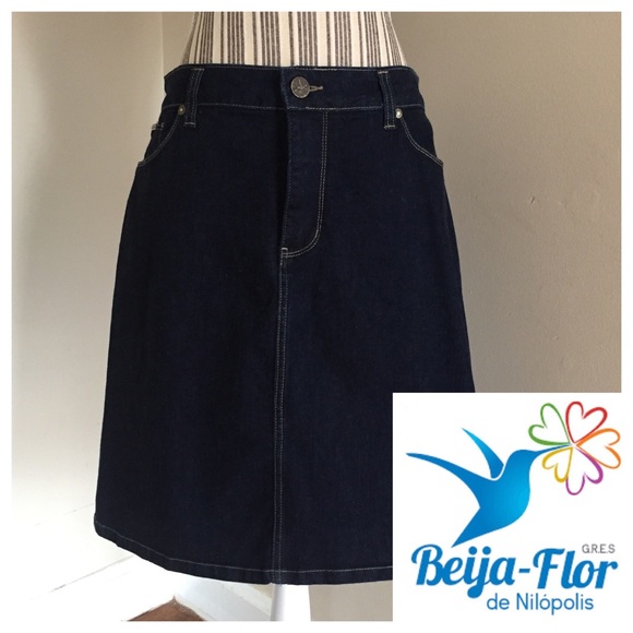 beija flor Dresses & Skirts - NWOT beija flor Dark Denim Skirt Size 10
